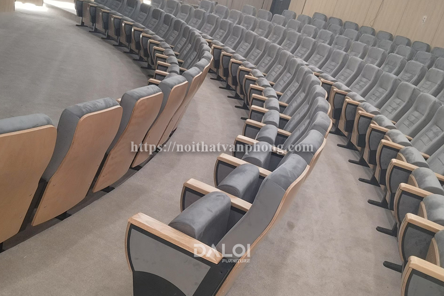 Thực tế ghế hội trường bọc nỉ ADM62-B