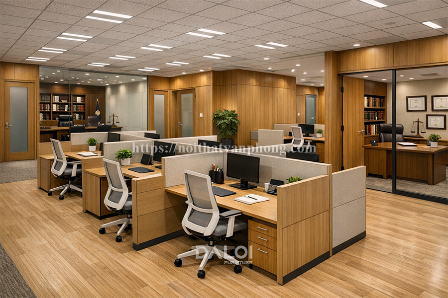 Thiết kế nội thất văn phòng 500m2 cho ngành Luật