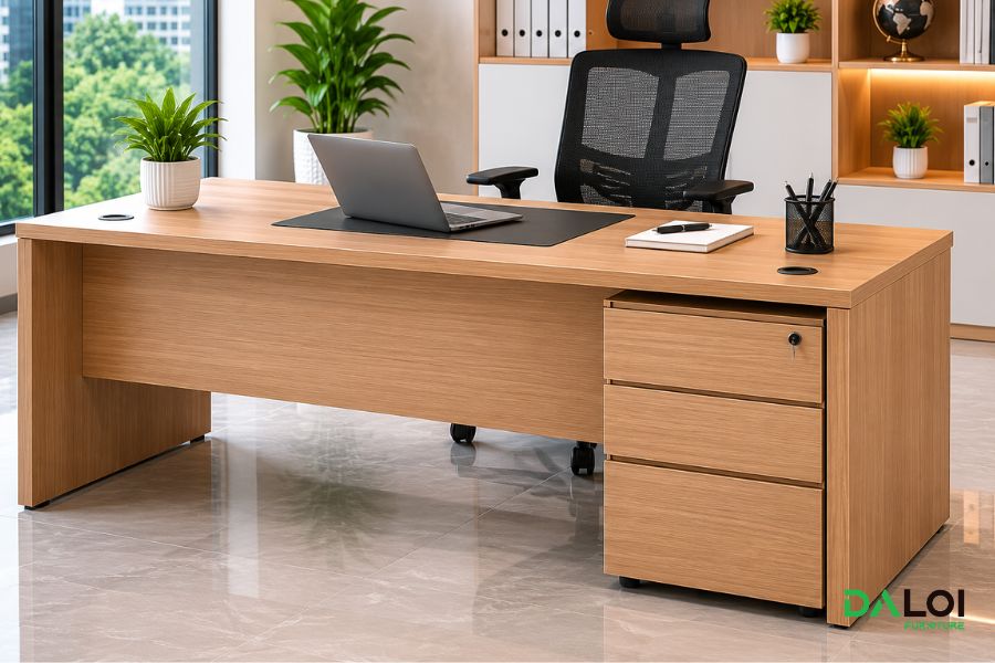 bàn-làm-việc-gỗ-MDF -trong-văn-phòng hiện đại