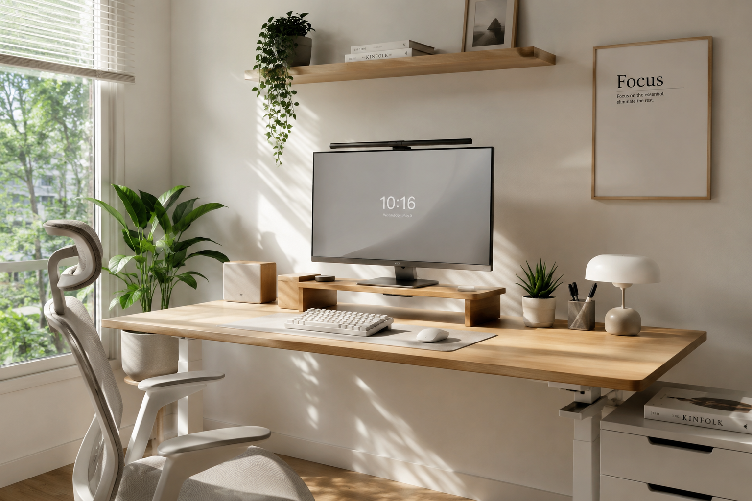 Decor-bàn-làm- việc -đẹp- nhưng- không- rối- mắt
