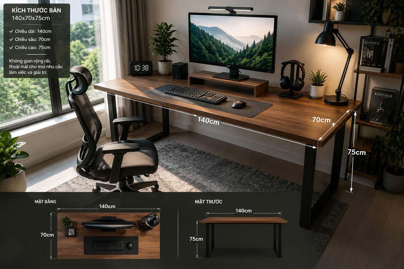 setup-bàn-làm-việc- 140x70-hiện-đại