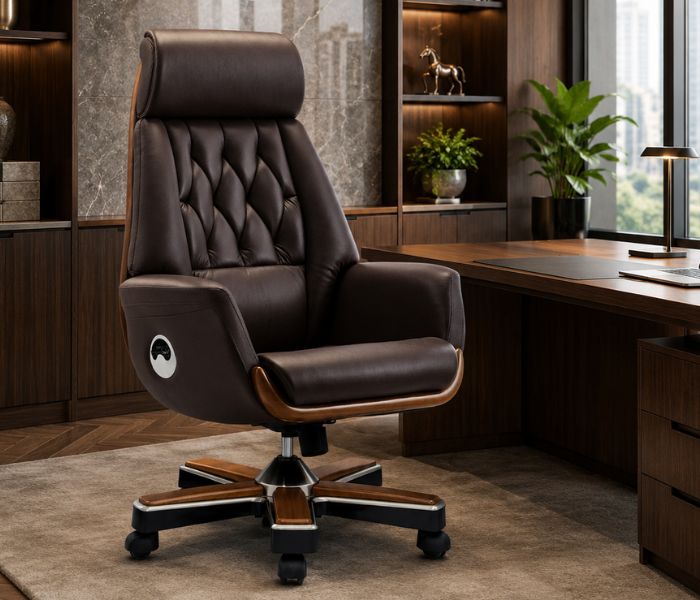 Ghế lãnh đạo da bò Italy - FMGD1522