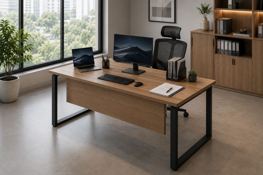 bàn-làm-việc-kích-thước-140x70