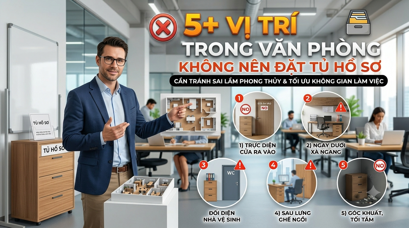 5 vị trí không nên đặt tủ hồ sơ