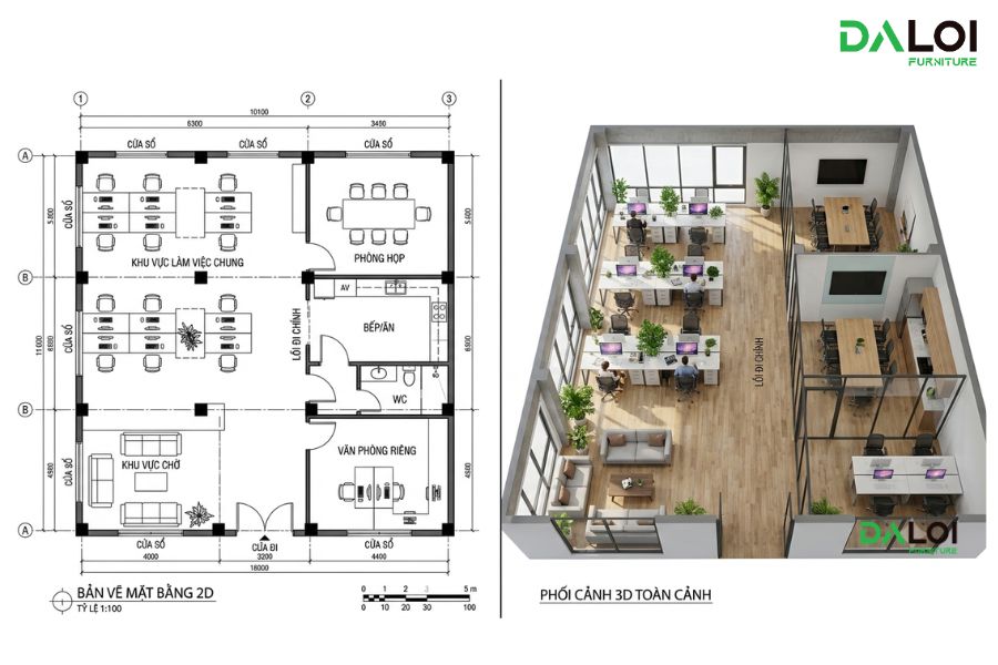 bản vẽ thiết kế nội thất 2d và 3d
