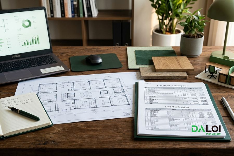 báo giá thi công nội thất văn phòng