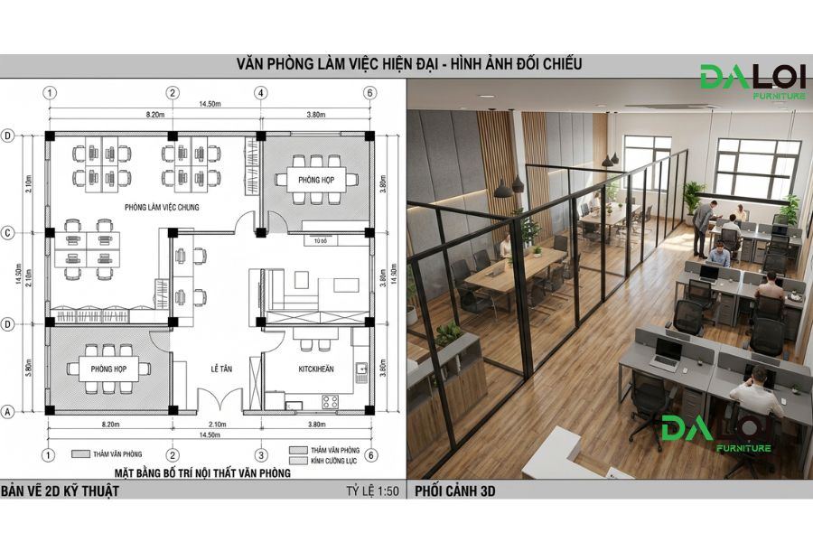 điểm giống nhau bản vẽ nội thất 2d và 3d