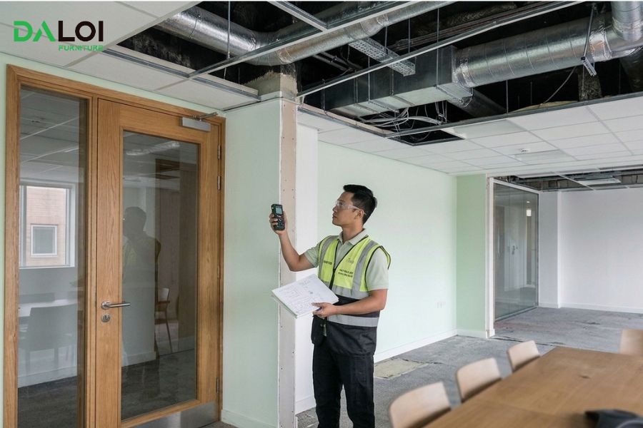 Khảo sát hiện trạng thi công cách âm phòng họp