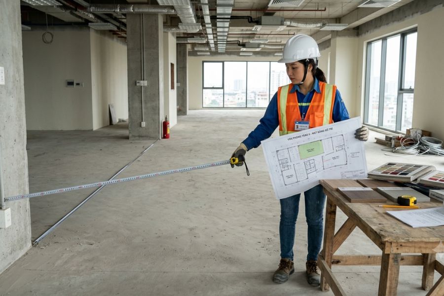 Kiểm tra bản vẽ nội thất văn phòng