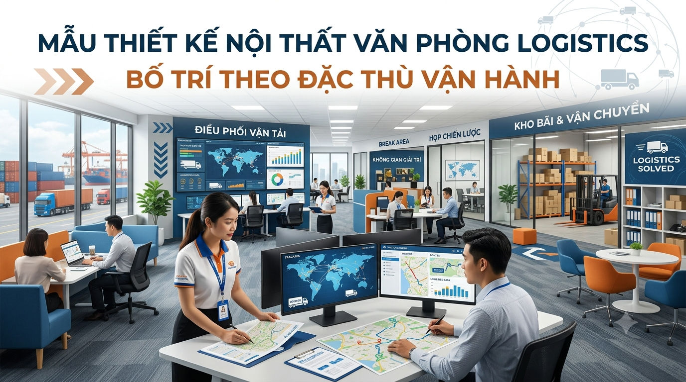 mẫu thiết kế nội thất văn phòng logistics