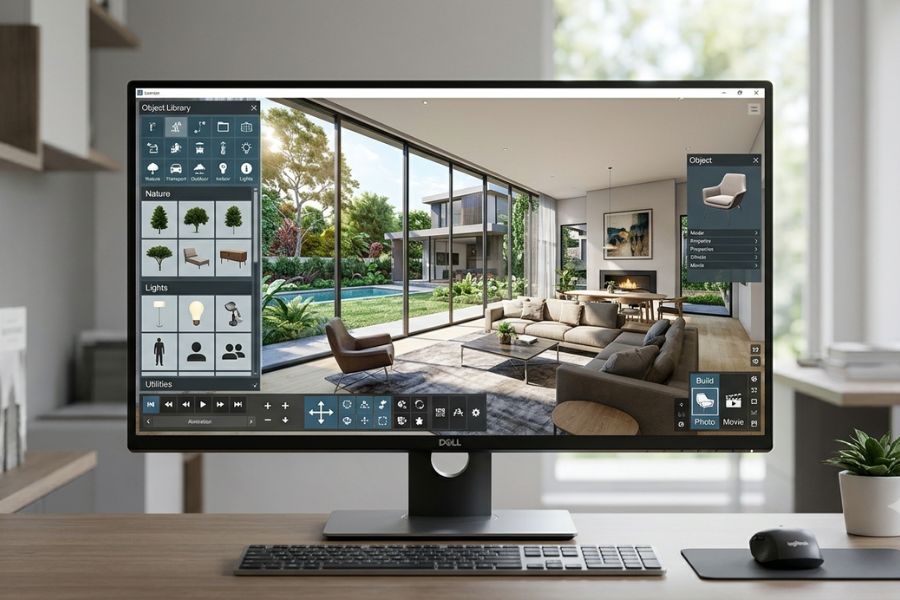phần mềm thiết kế nội thất Lumion