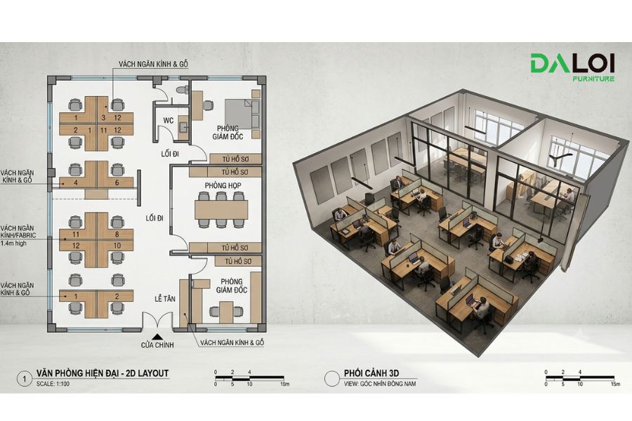 so sánh thiết kế nội thất 2d và 3d