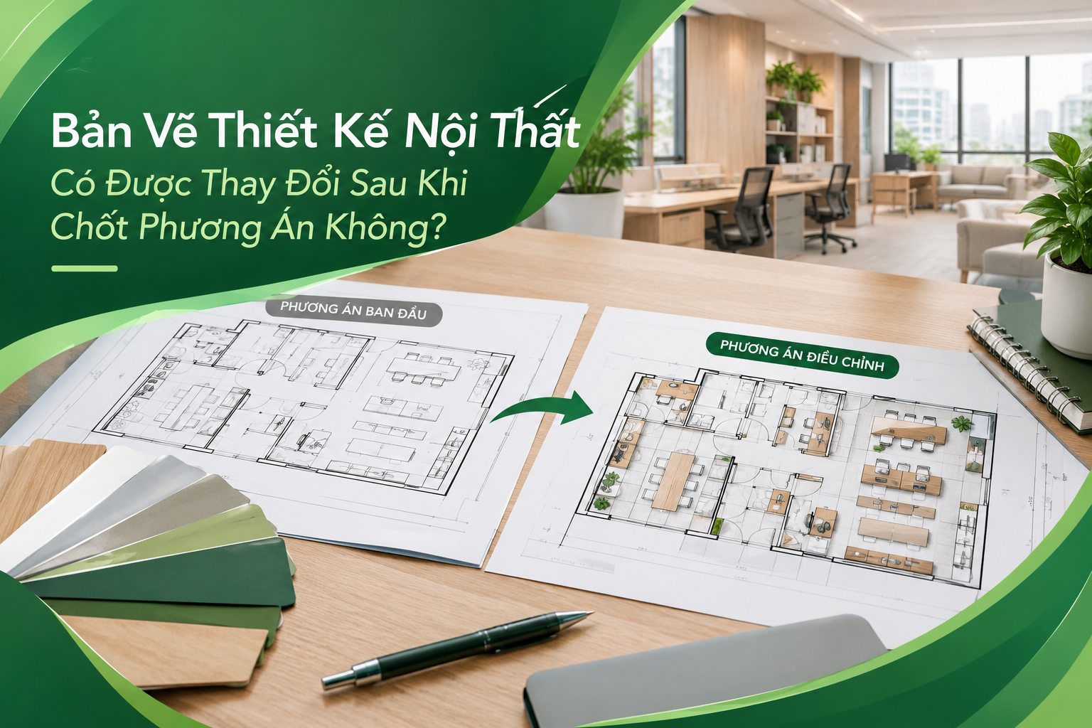 thay đổi bản vẽ thiết kế nội thất
