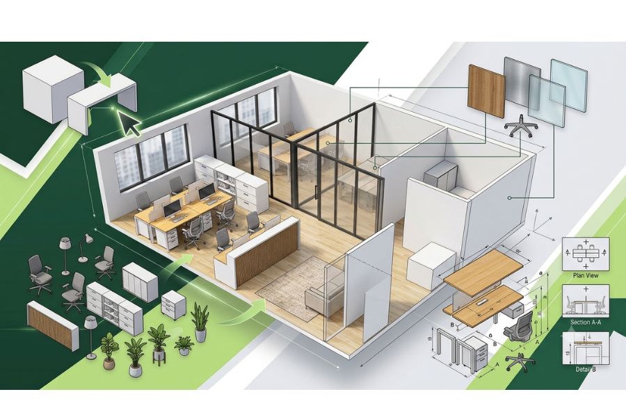 tính năng sketup thiết kế nội thất