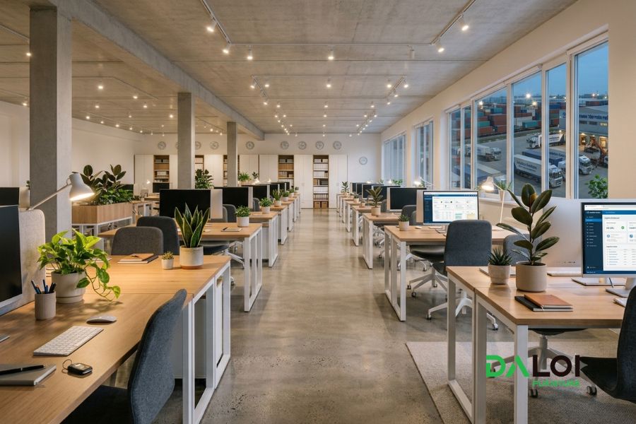 Văn phòng logistics diện tích vừa tối ưu không gian